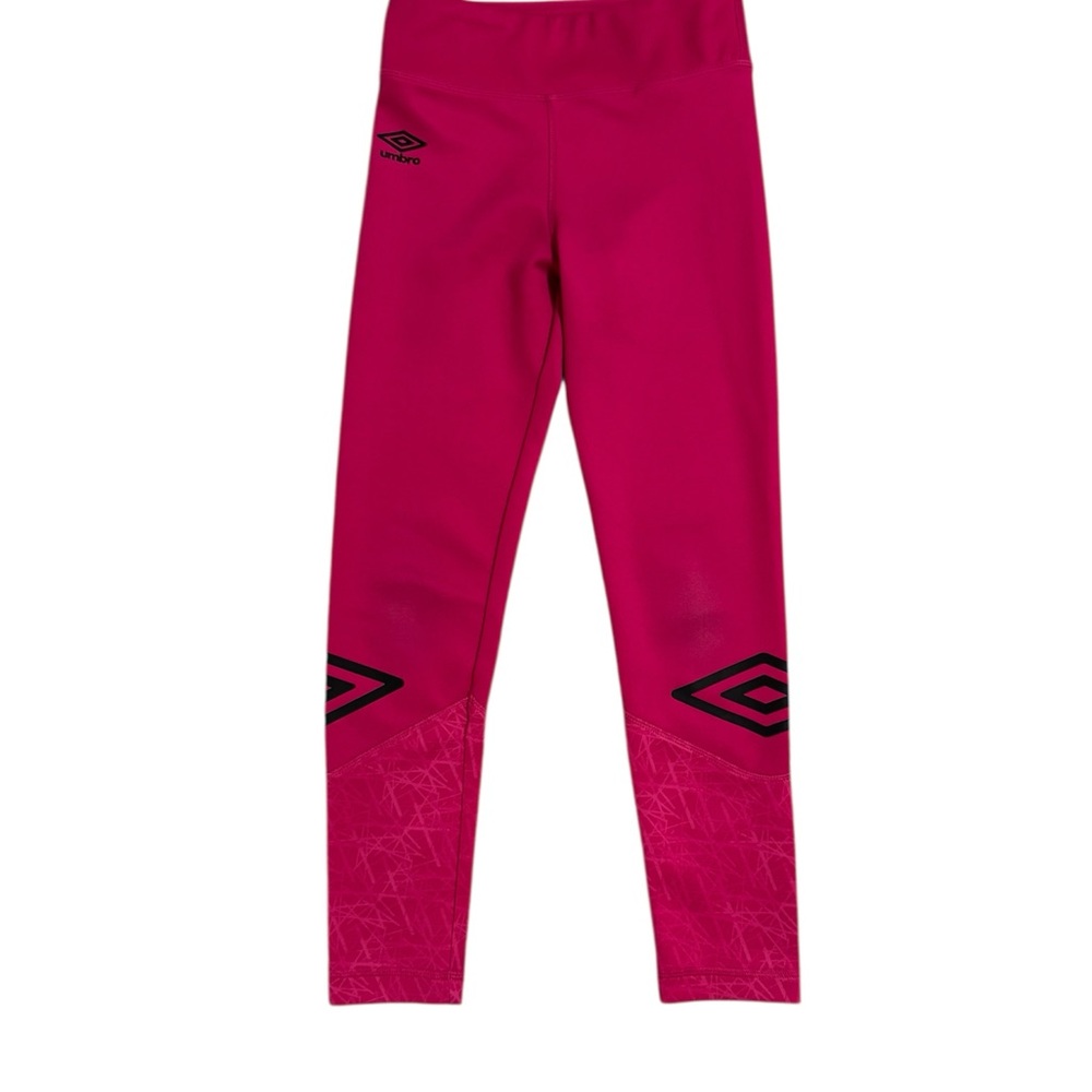 Umbro Kids Pink Leggings with Black Details Size Medium (7-8)